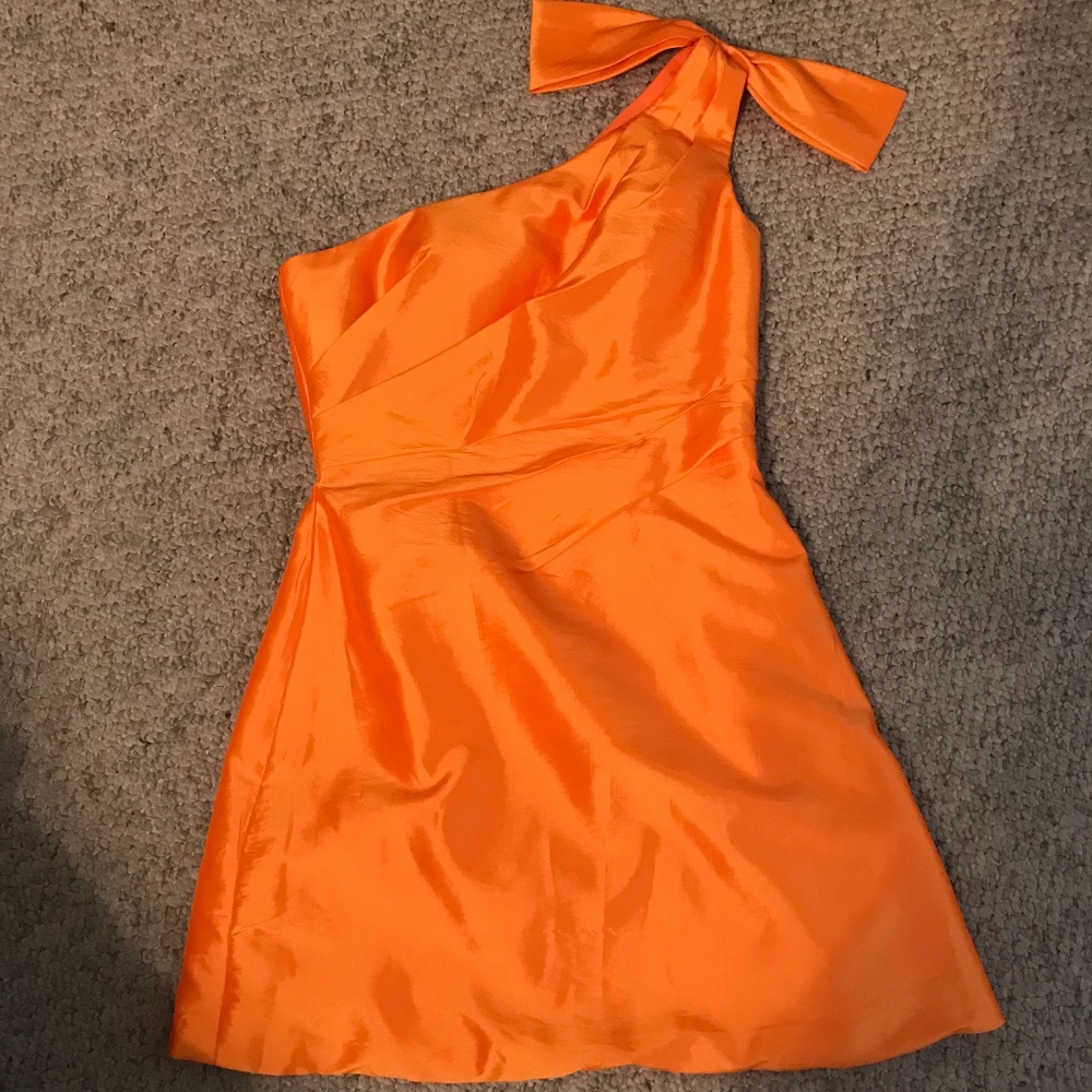 Orange Formal Dress, Short, Cocktail